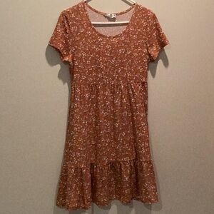 Pink Rose dress in size med. in a rusty orange color.